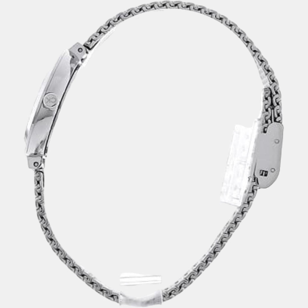 Minimalistic T Bar Women Quartz White Dial Analog Stainless Steel Watch 25200082