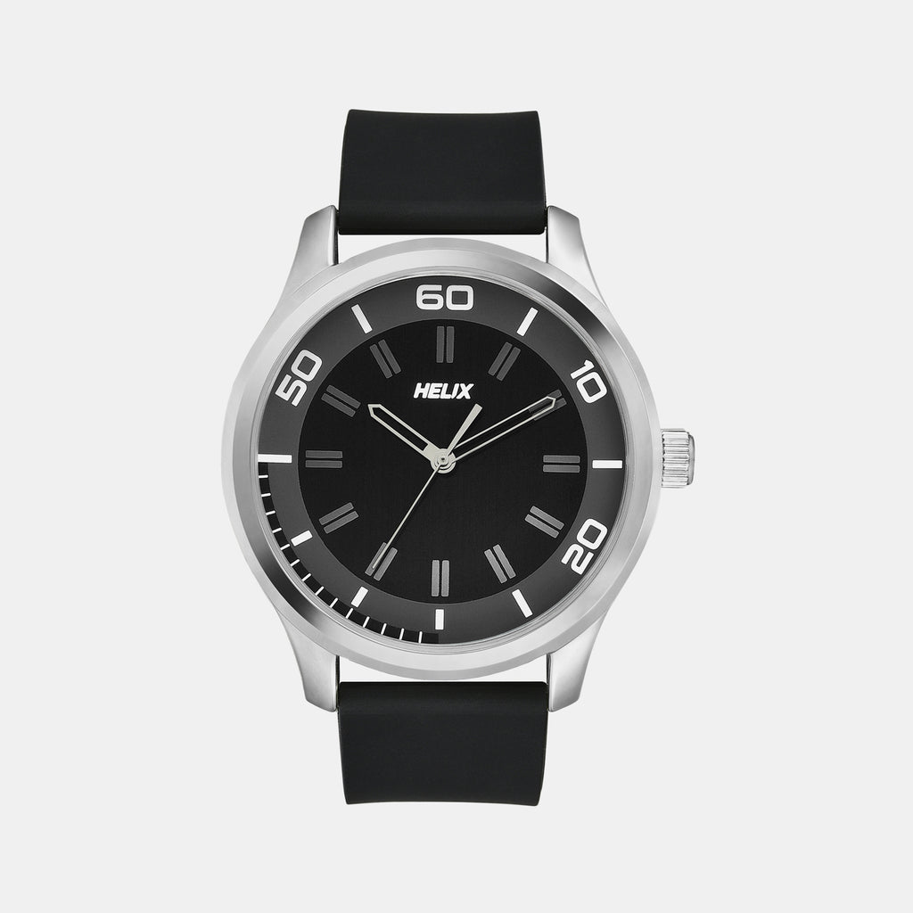 Helix Round Black Analog watch