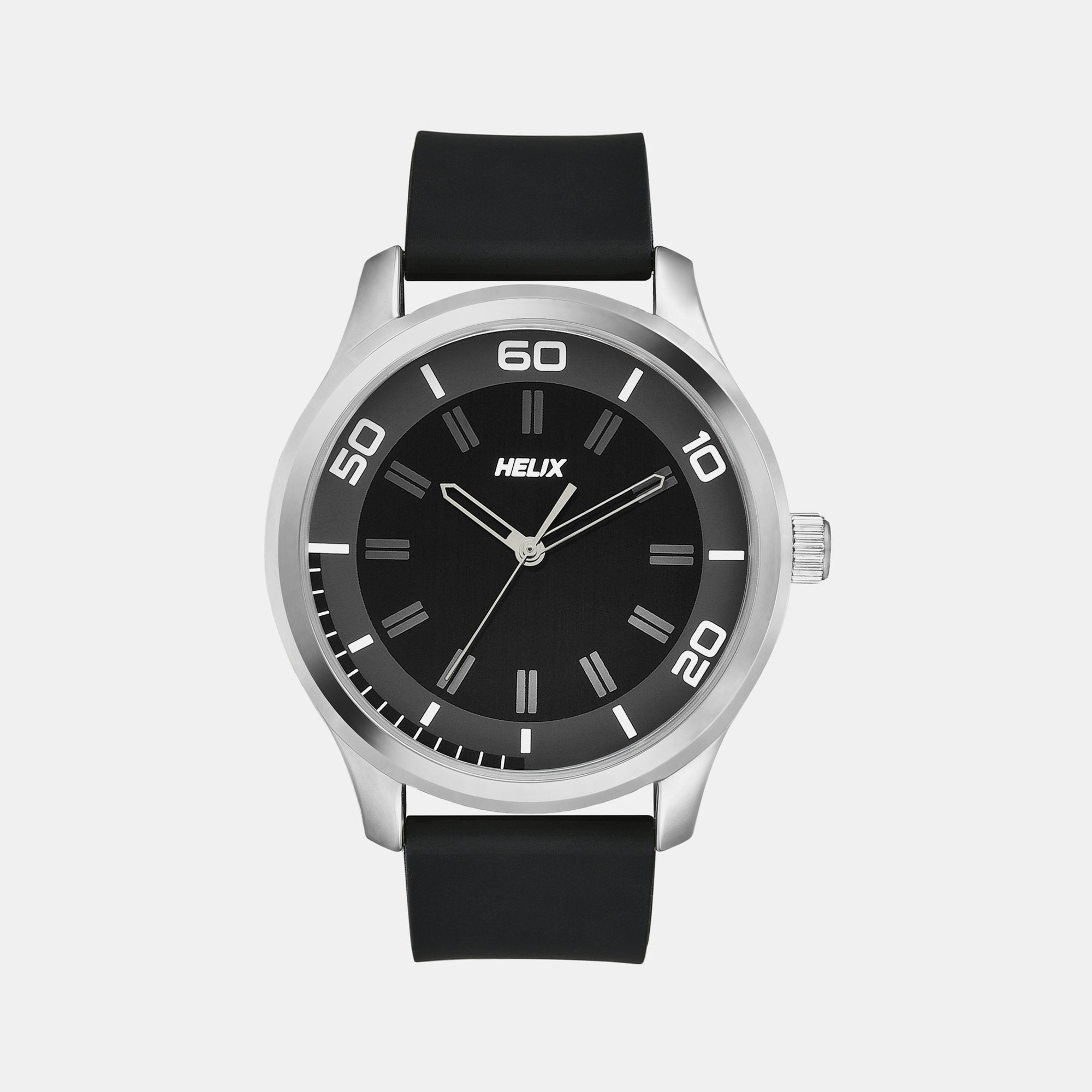 Helix Round Black Analog watch