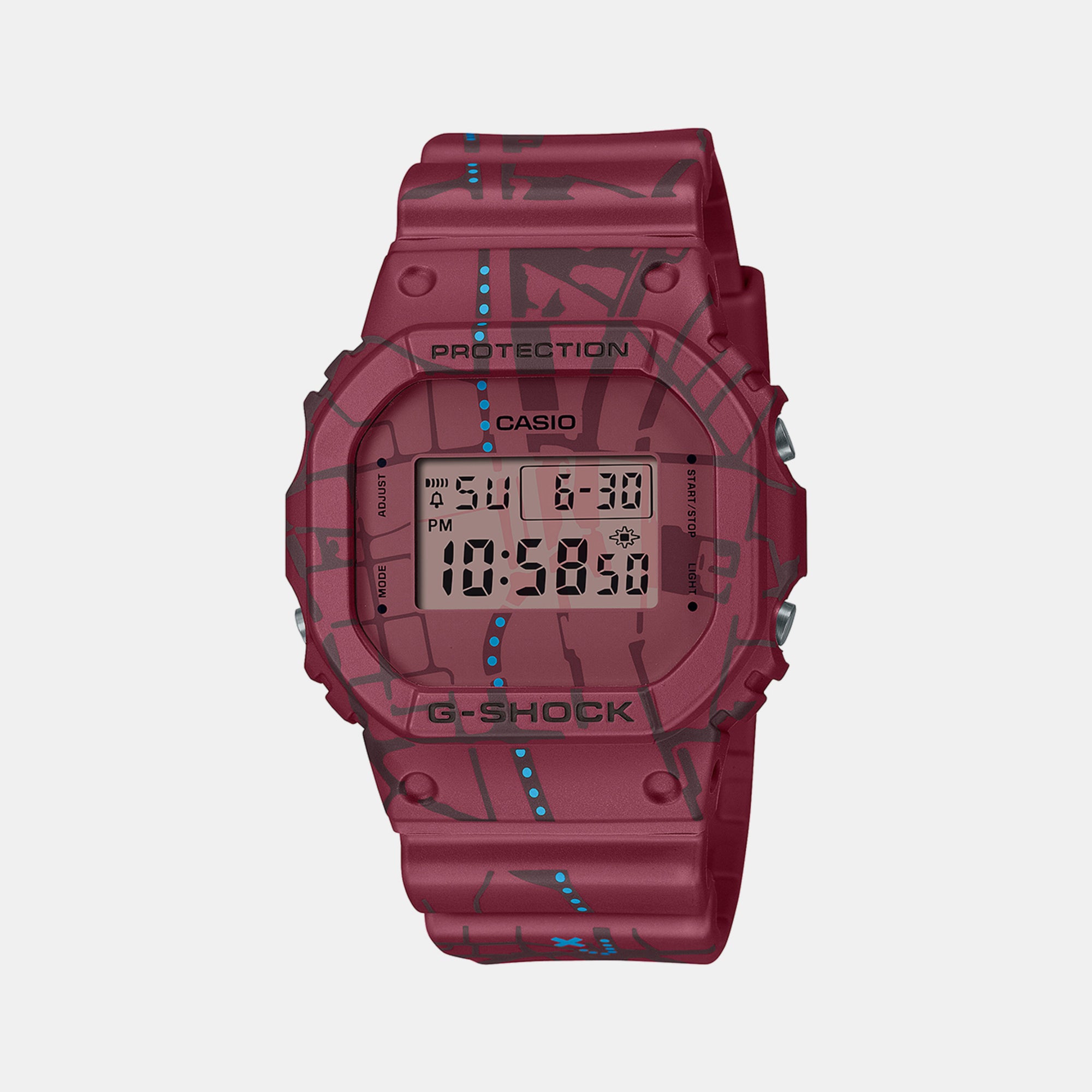 Casio Square Red Digital watch