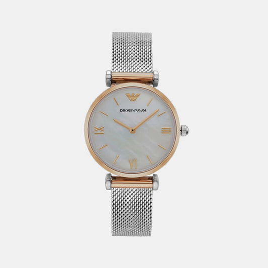 Female Mother Of Pearl Analog Stainless steel Watch AR2068