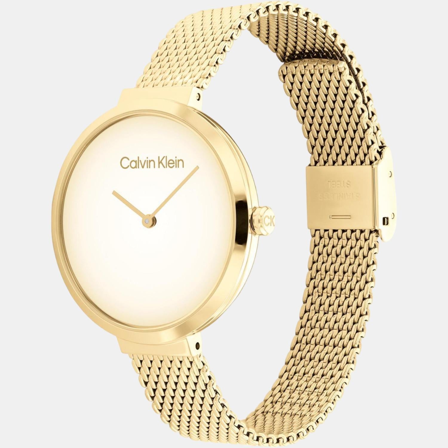 Calvin Klein Women Round Gold watch