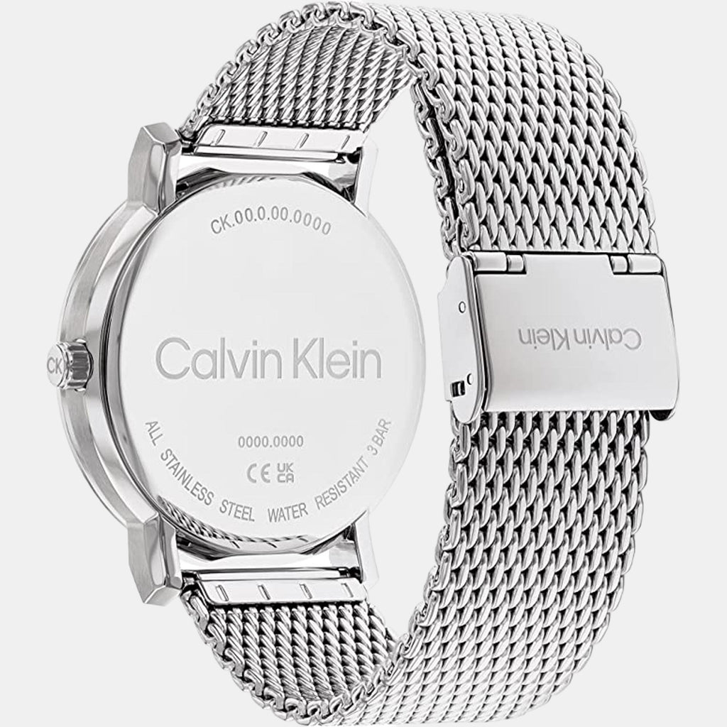 Ck Slate Men Quartz Black Dial Analog Stainless Steel Watch 25200260