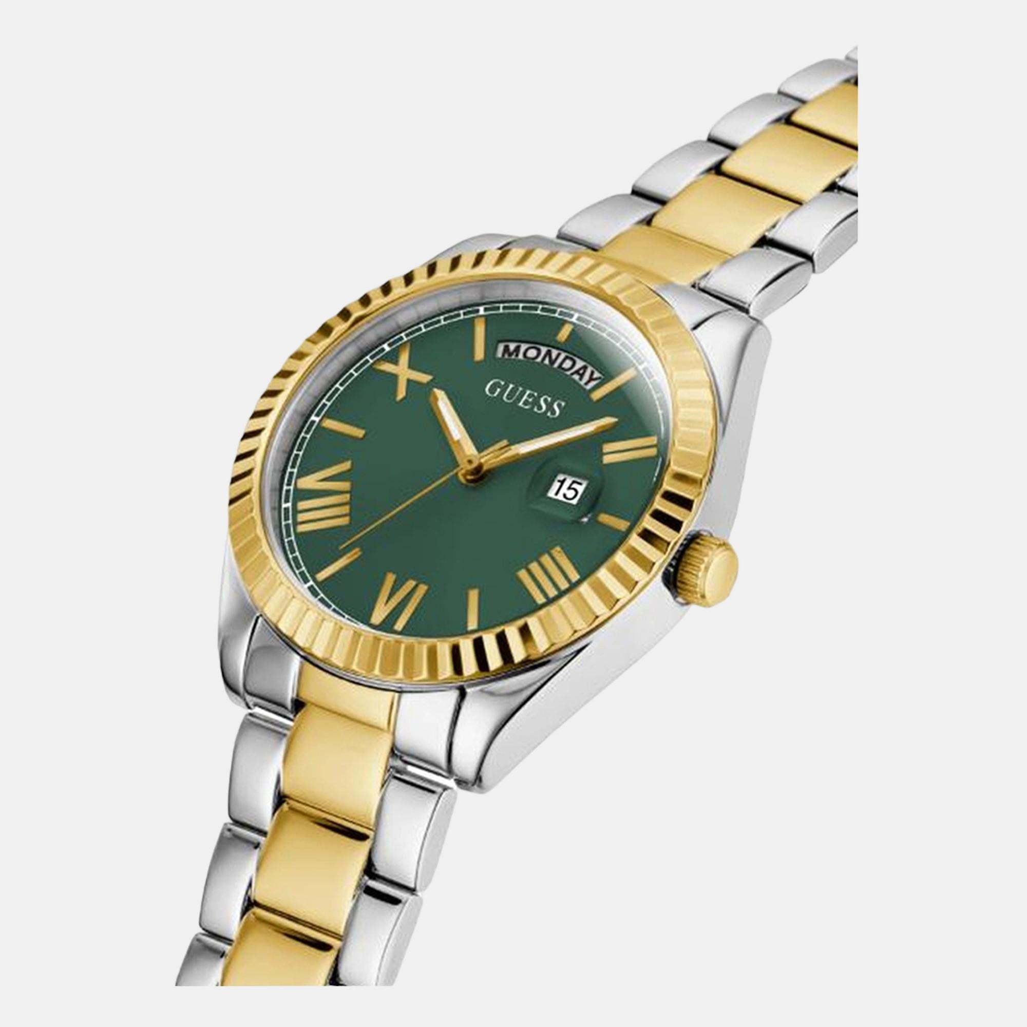 Luna Women Quartz Green Dial Analog Stainless Steel Watch GW0308L5