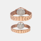 Fashion Couple Quartz Blue Dial Analog Stainless Steel Watch TW00PR296