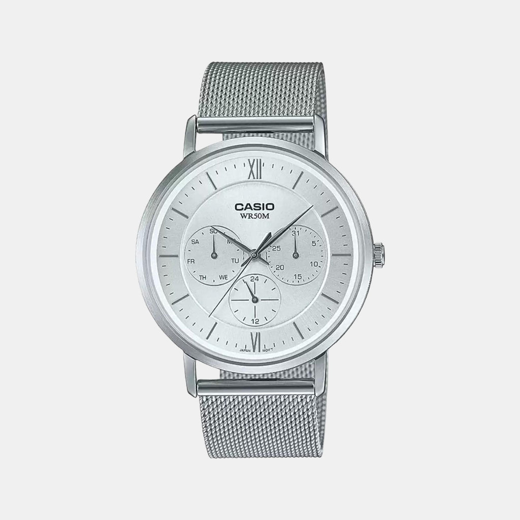 Casio Round White Chronograph watch