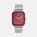 Casio Rectangular Red Chronograph watch