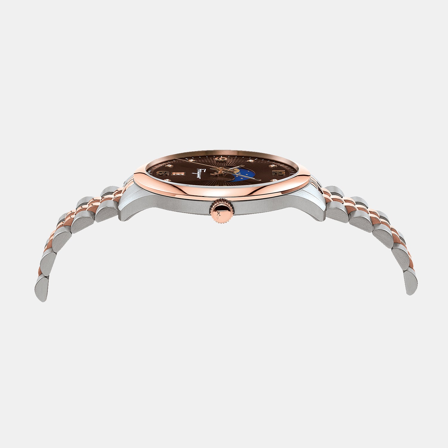 Ferragamo Men Round Brown watch
