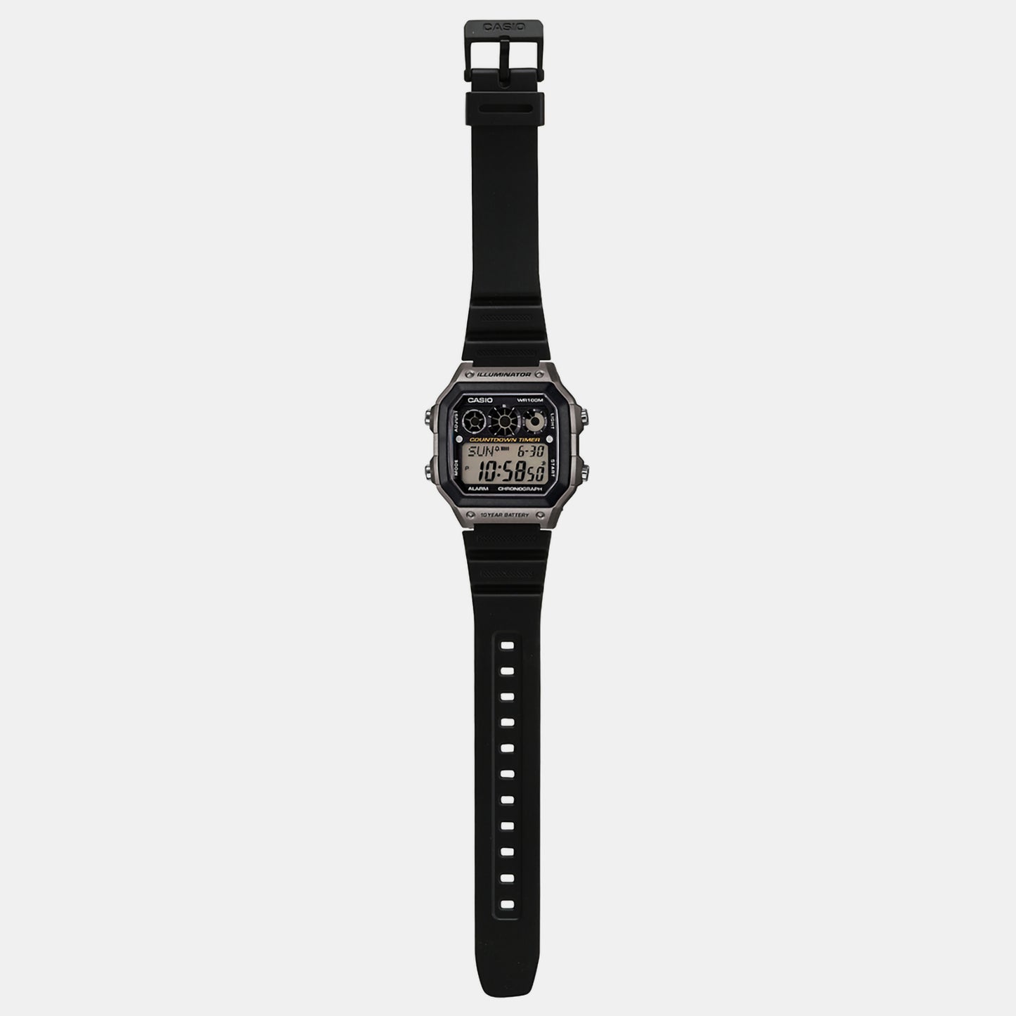 Youth Black Unisex Digital Resin Watch D109 - AE-1300WH-8AVDF