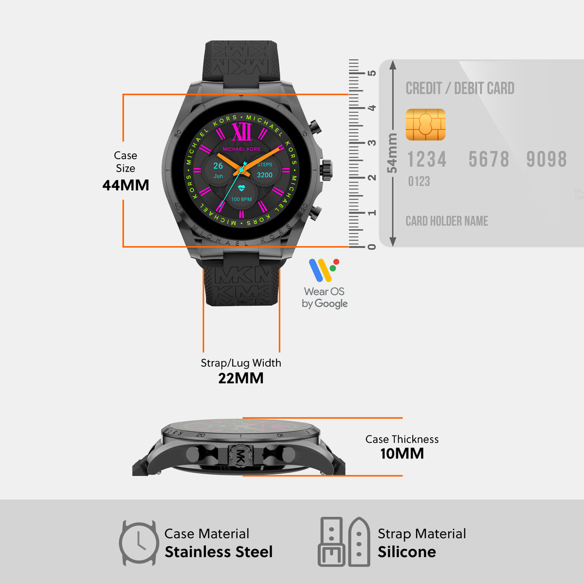 Michael Kors 44 mm Black Processor watch