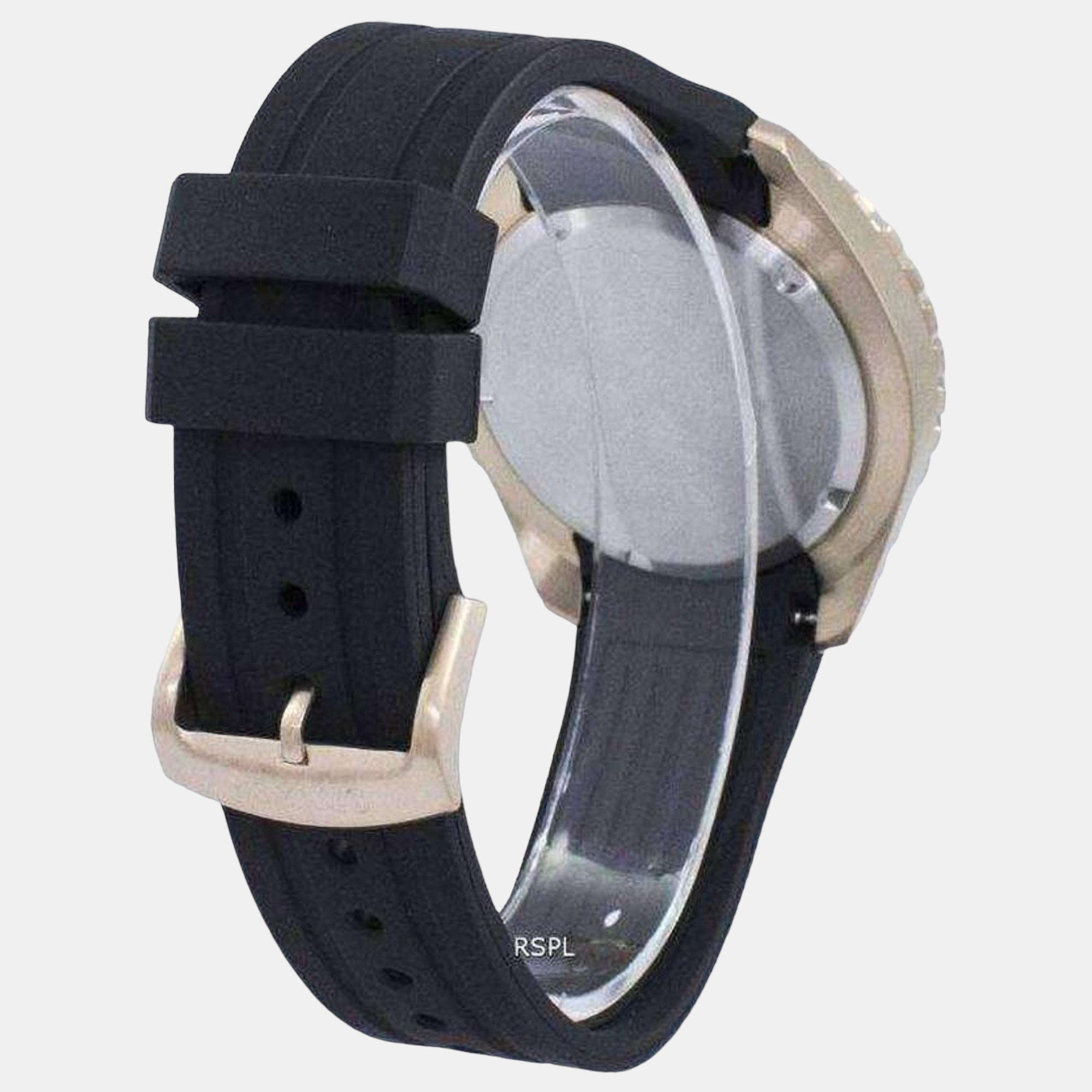 Men Eco-Drive Black Dial Analog Silicone Watch BN0193-17E