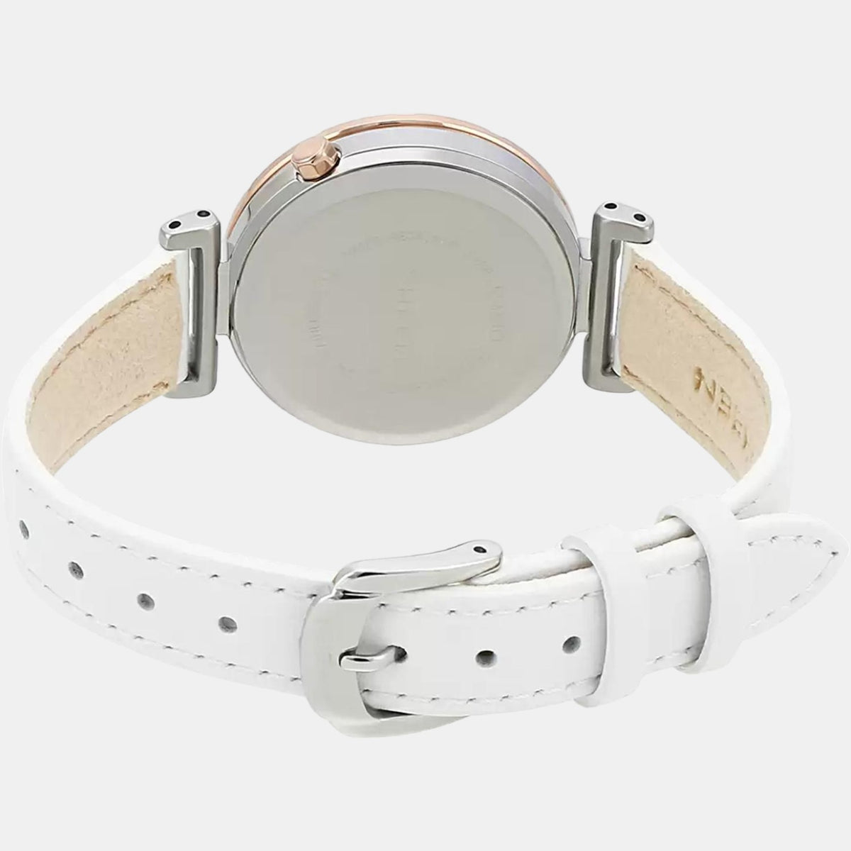Sheen Women Quartz White Dial Chronograph Leather Watch SX226