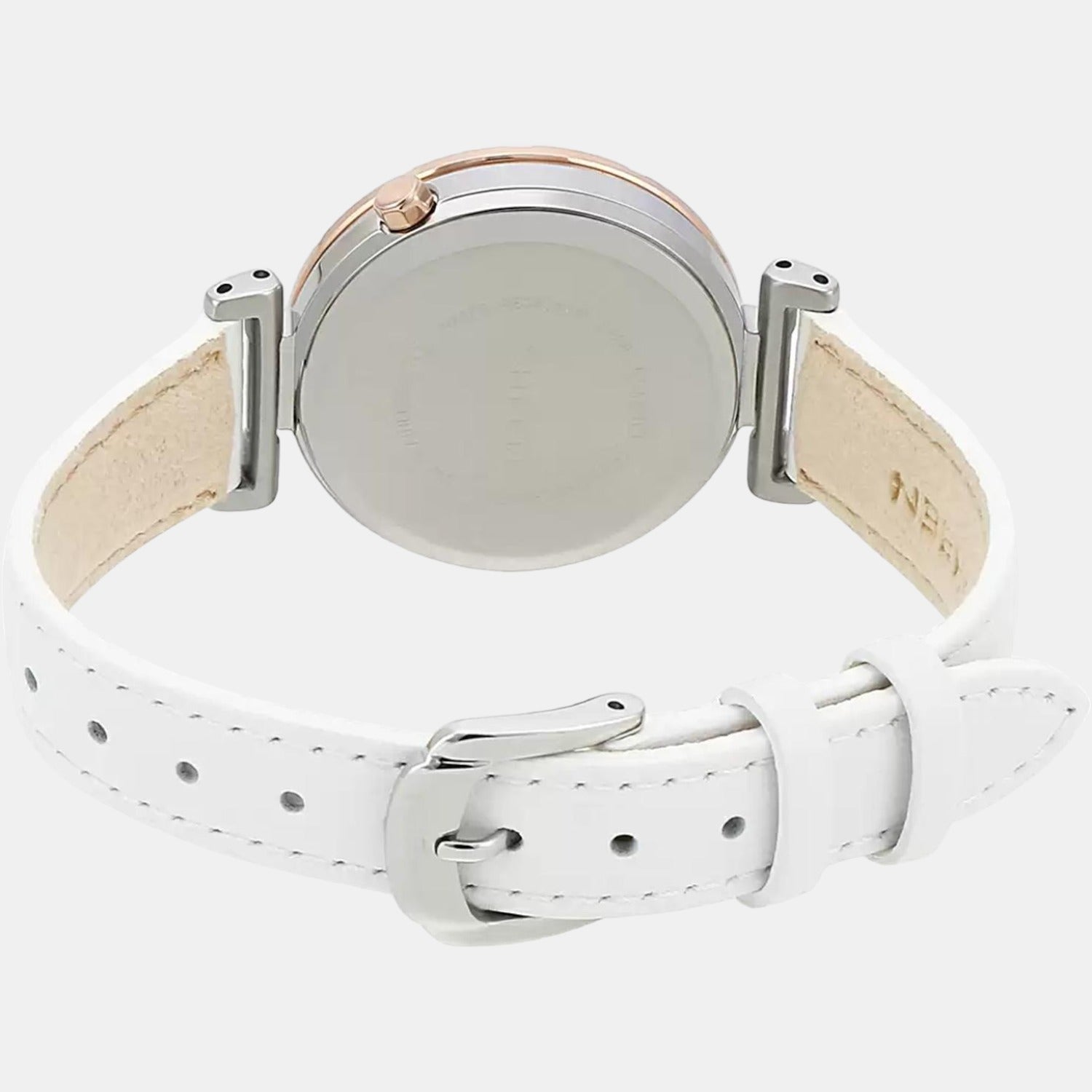 Sheen Women Quartz Silver Dial Chronograph Leather Watch SX226