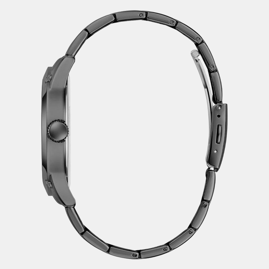 Crescent Men Quartz Black Dial Analog Stainless Steel Watch GW0574G3