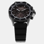 World Explorer Men Quartz Black Dial Chronograph Silicone Watch AR11515