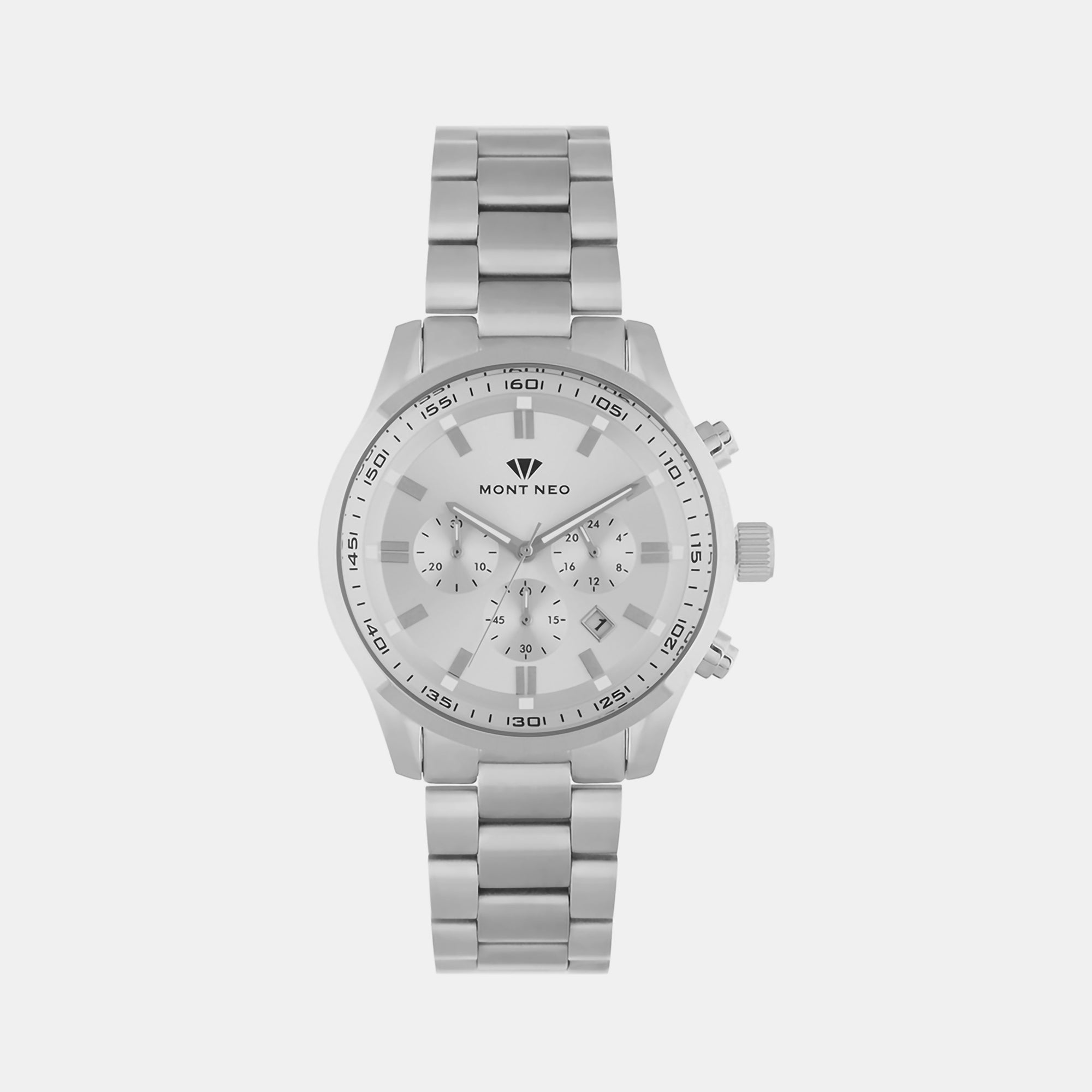 Mont Neo Round Silver Chronograph watch