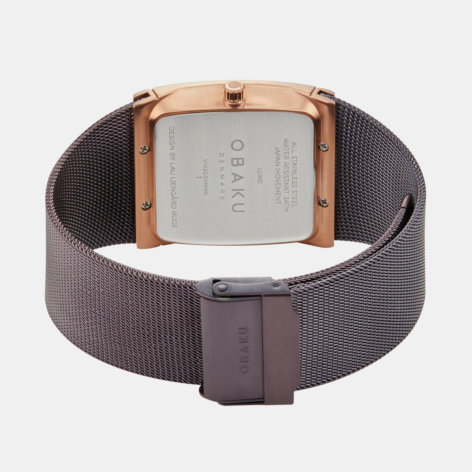 Obaku Men Square Brown watch