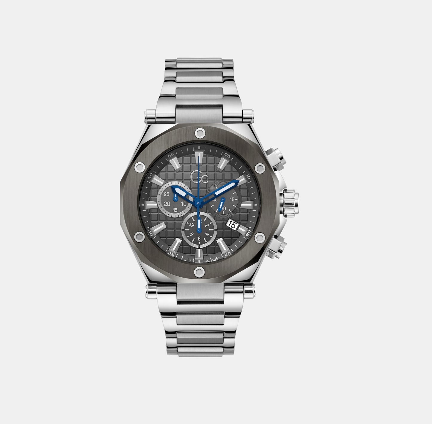 Male Grey Chronograph Stainless Steel Watch Z18002G5MF