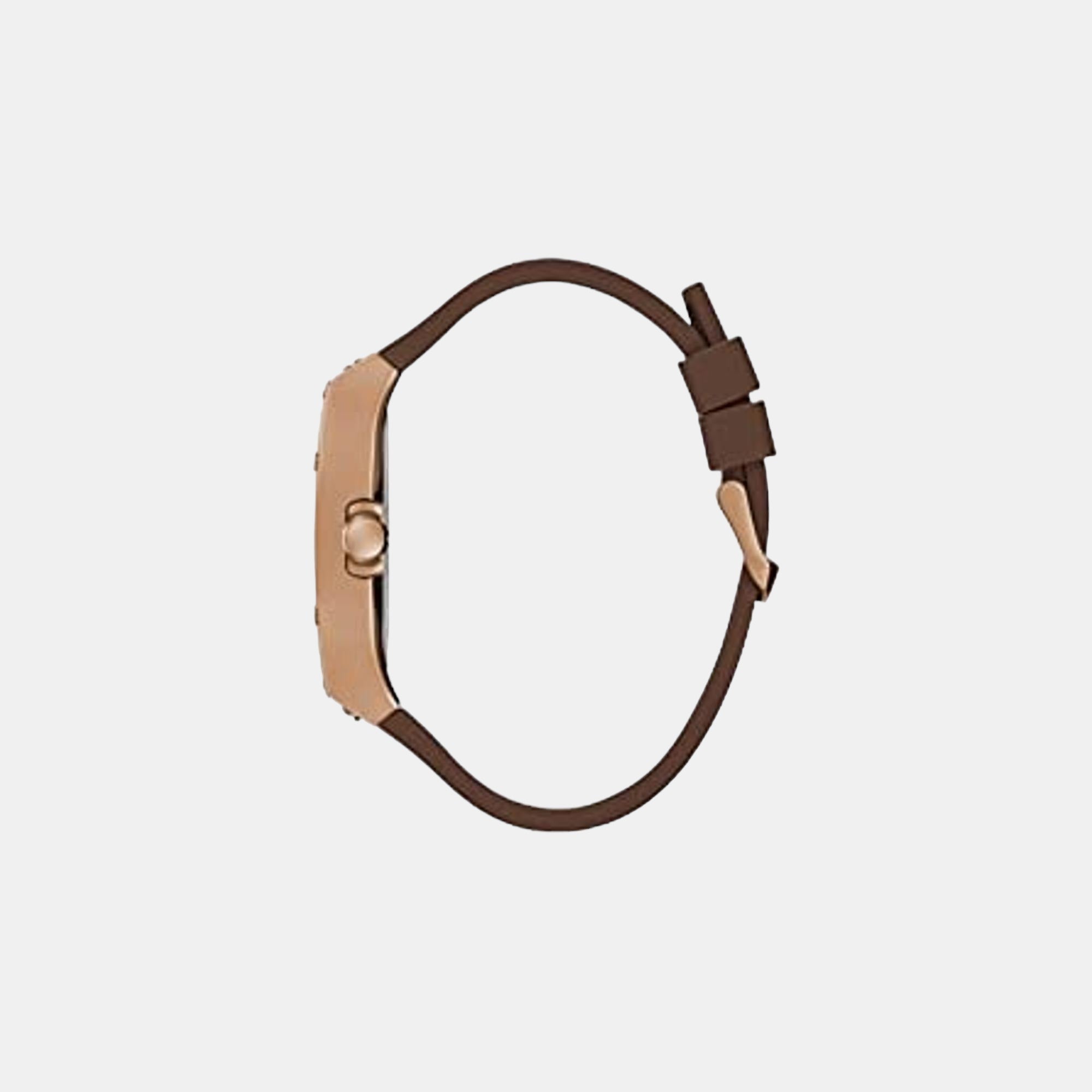 Men Quartz Black Dial Chronograph Leather Watch GW0568G1