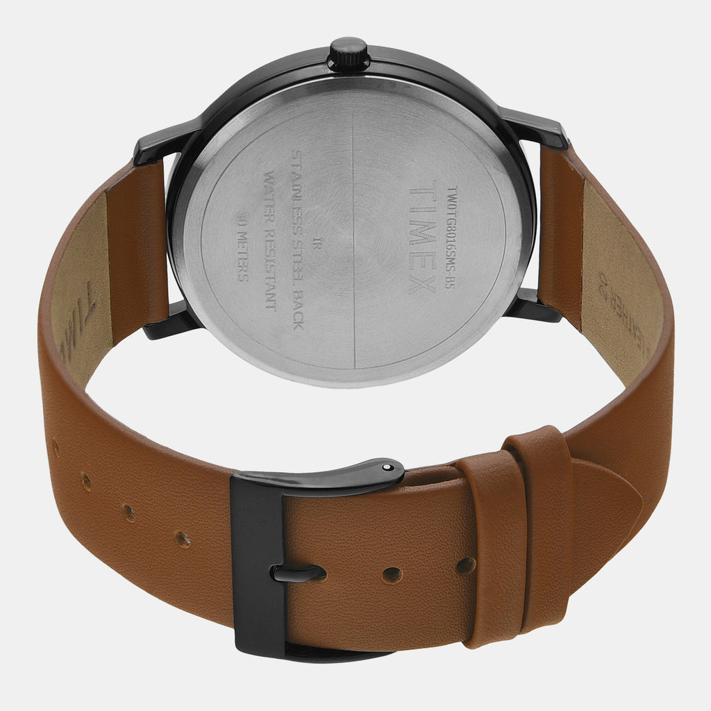 Timex Leather Black watch