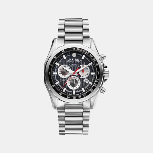 Male Black Stainless Steel Chronograph Watch 220837 41 55 20
