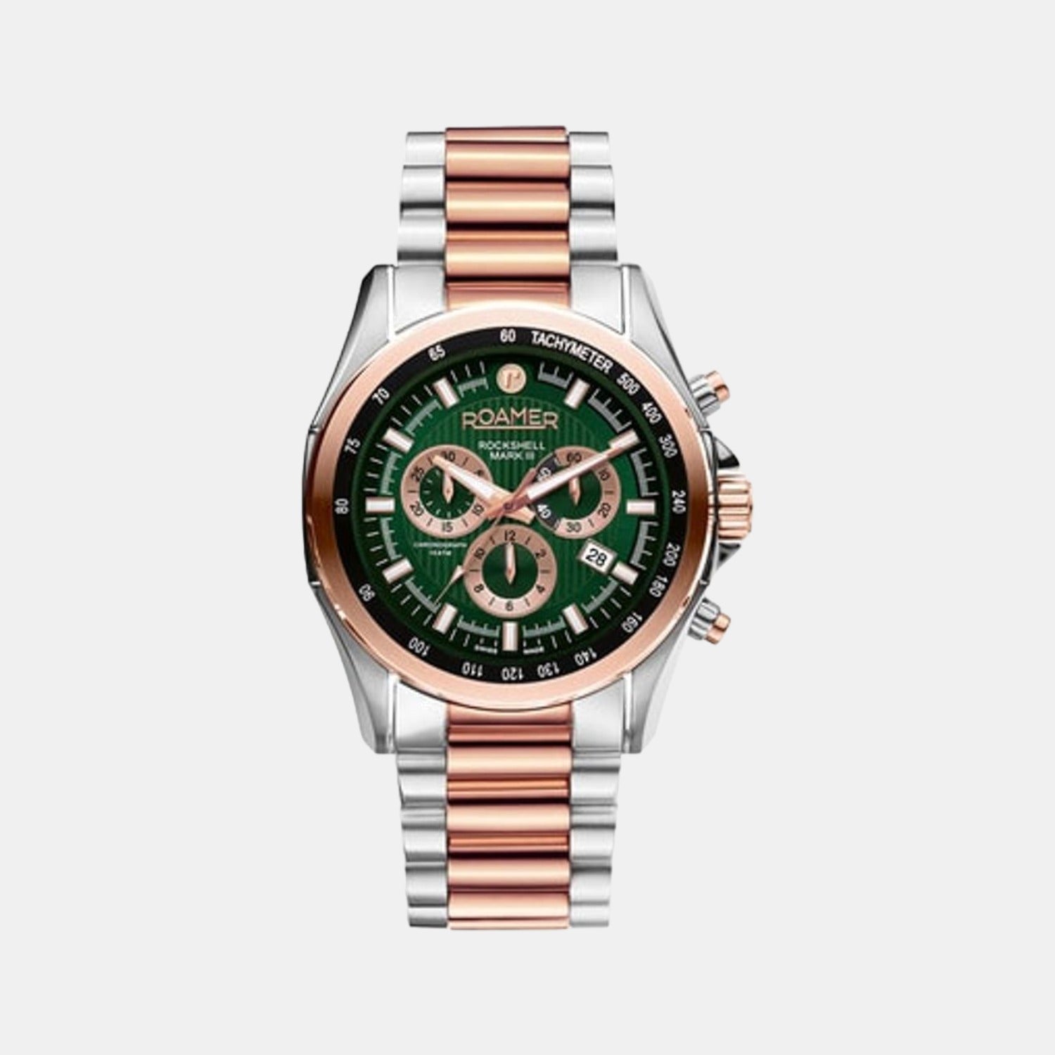 Male Green Chronograph Stainless Steel Watch 220837 49 75 20