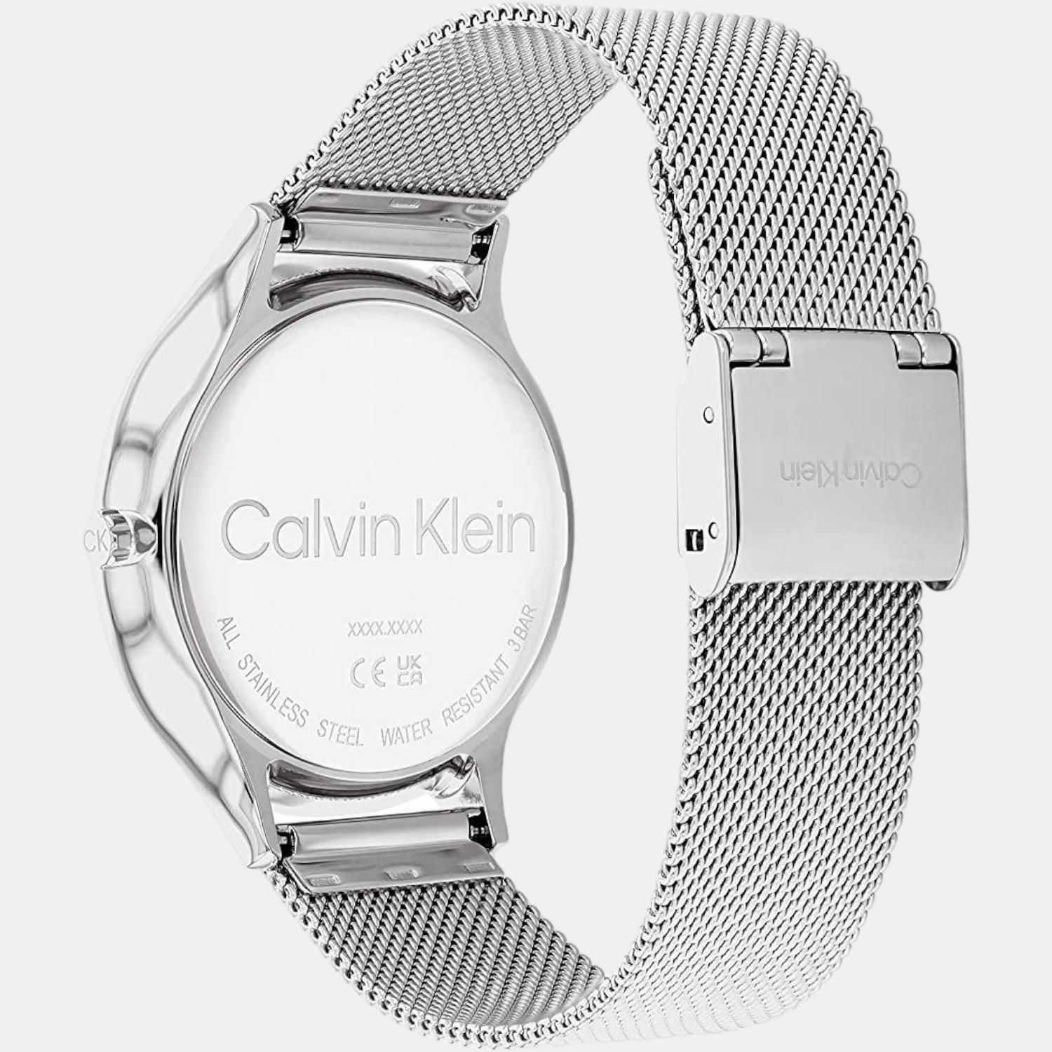 Calvin Klein Women Round Silver watch