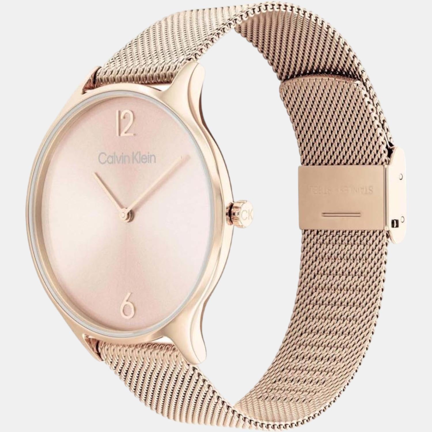 Calvin Klein Women Round Gold watch