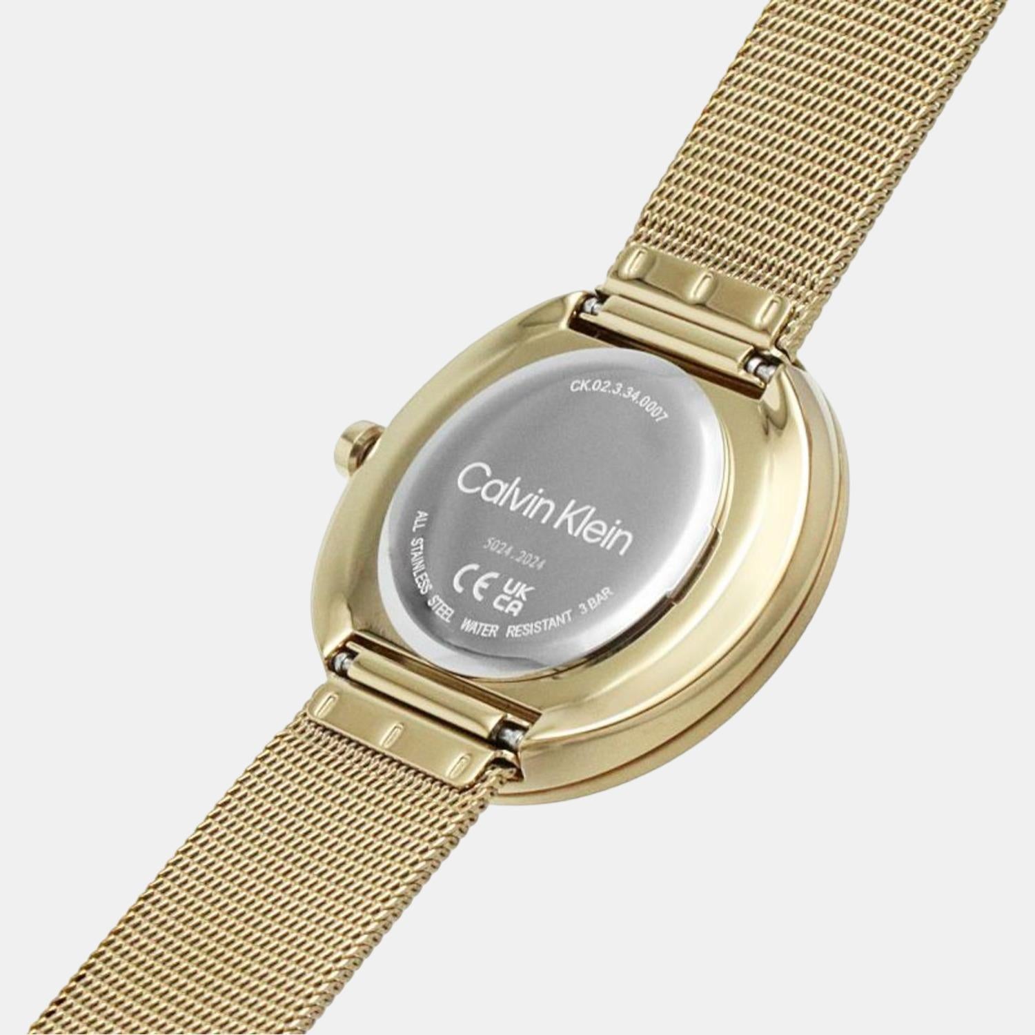 Calvin Klein 34 mm Gold Quartz watch