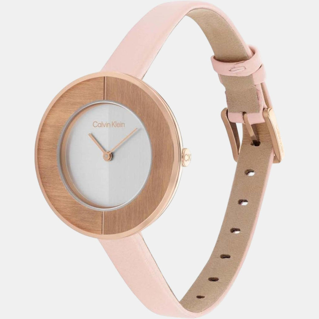 Calvin Klein Women Round Silver watch