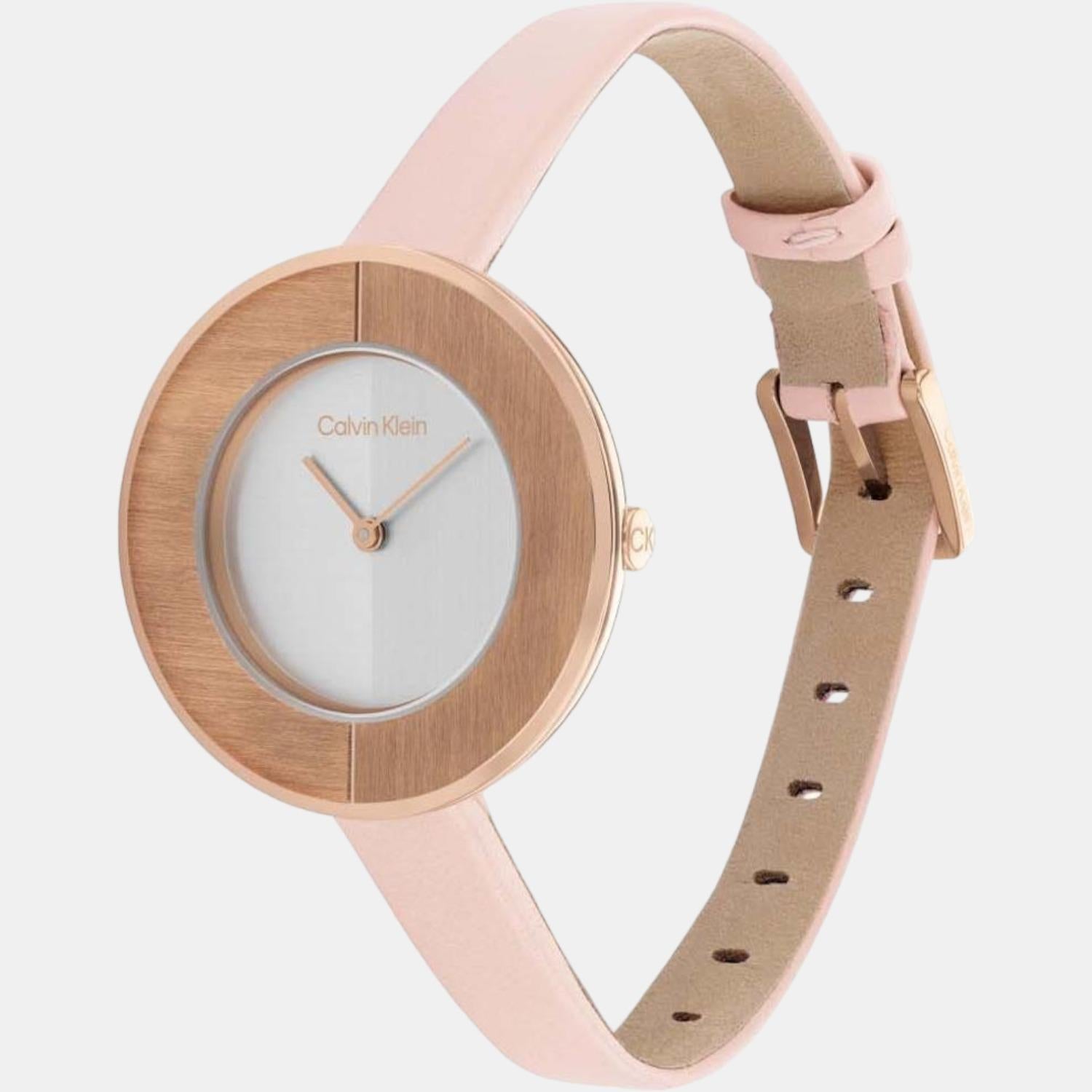 Calvin Klein Women Round Silver watch