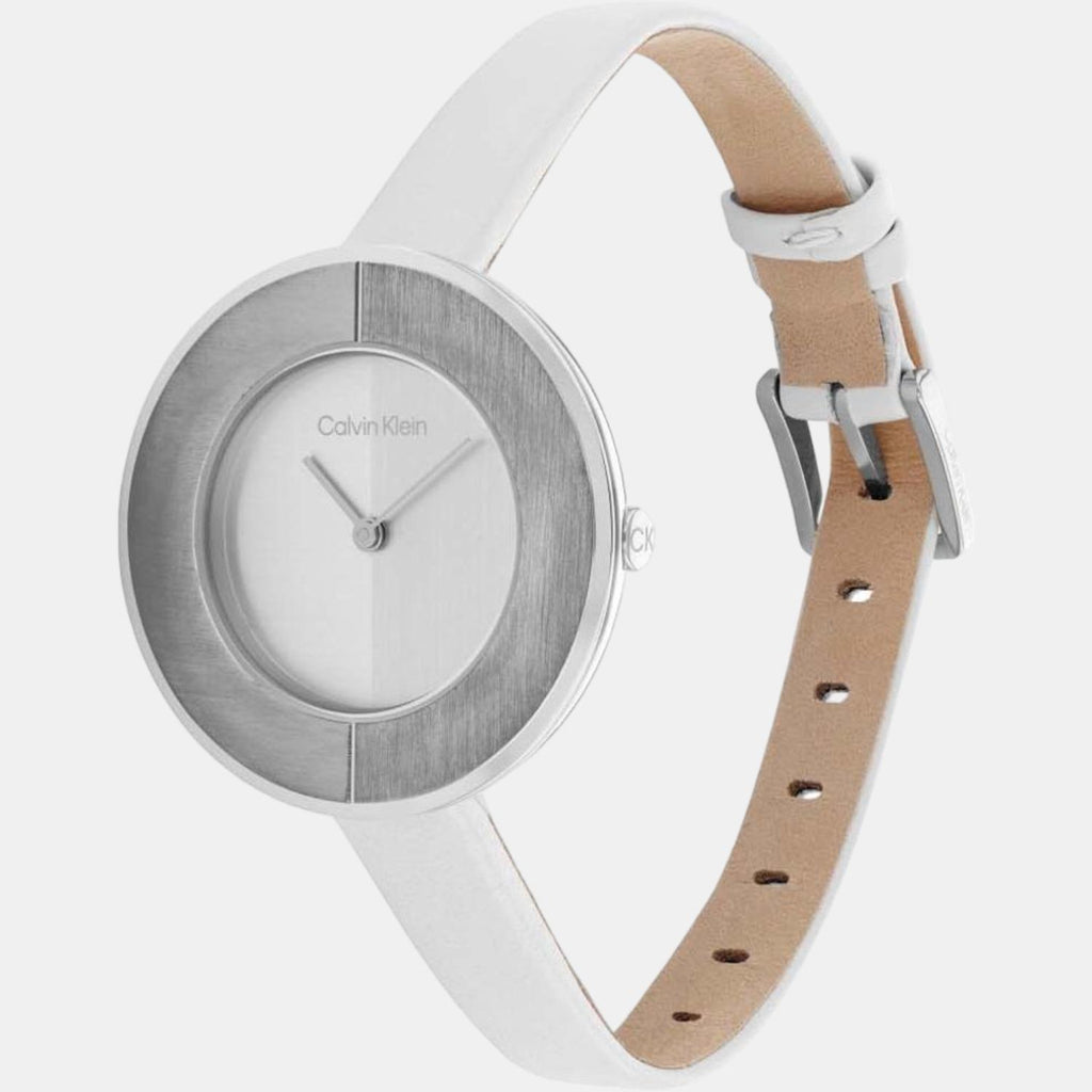 Calvin Klein Women Round Silver watch