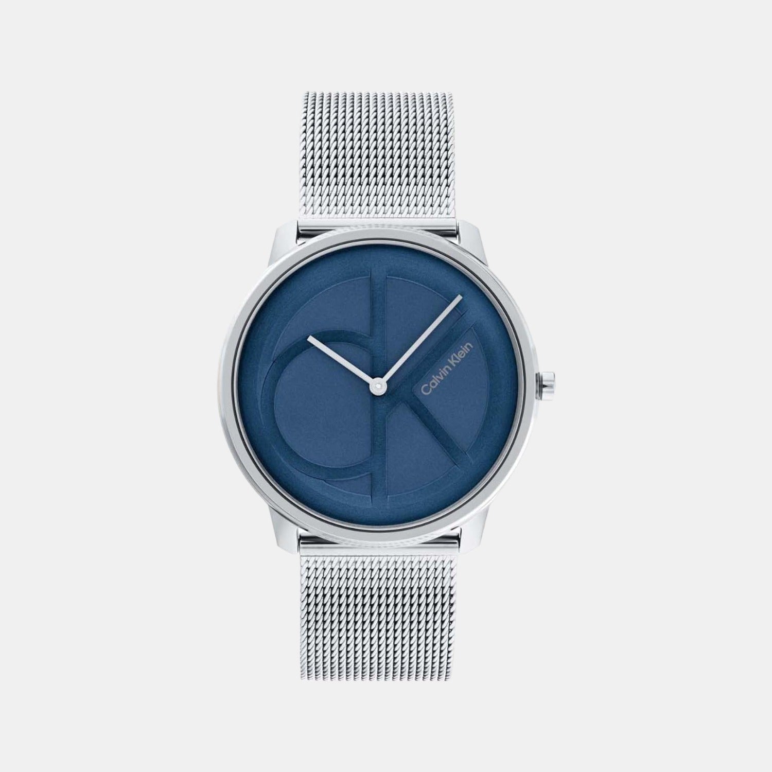 Calvin Klein Ck Iconic Unisex Quartz Blue Dial Analog Stainless Steel Watch 25200031