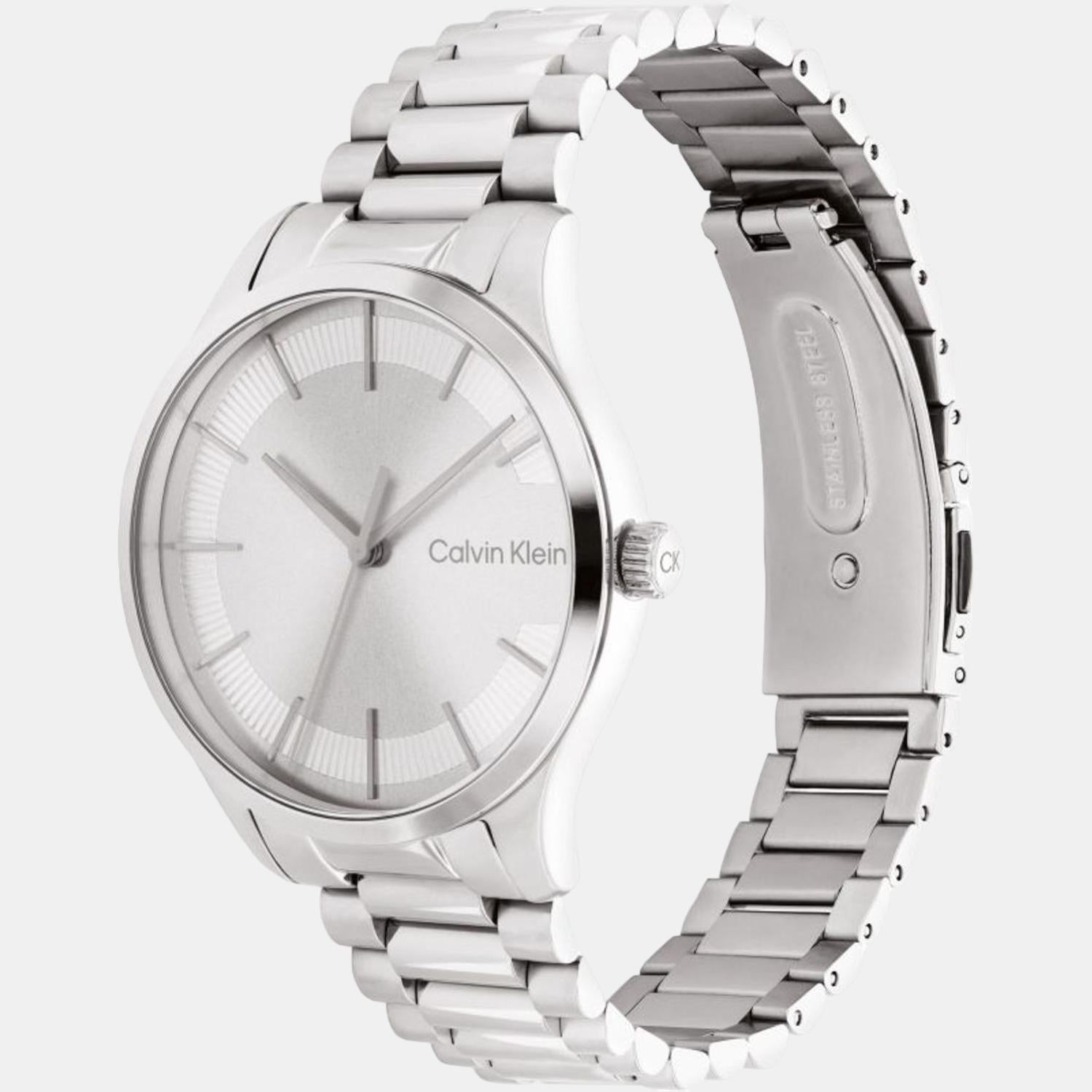 Calvin Klein Unisex Round Silver watch