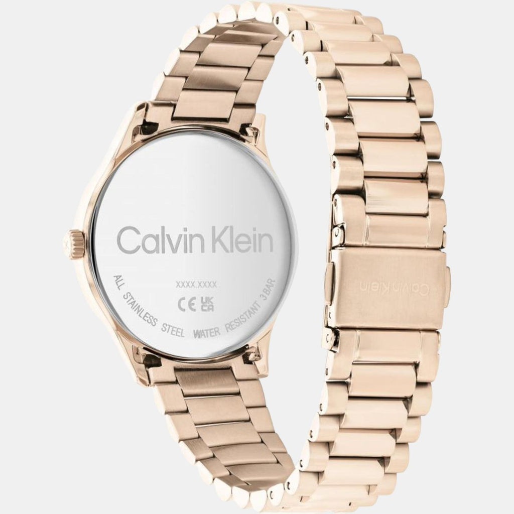 Calvin Klein Unisex Round Rose Gold watch