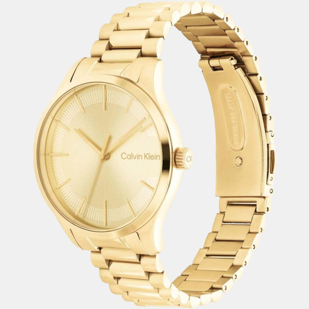 Calvin Klein Unisex Round Yellow watch