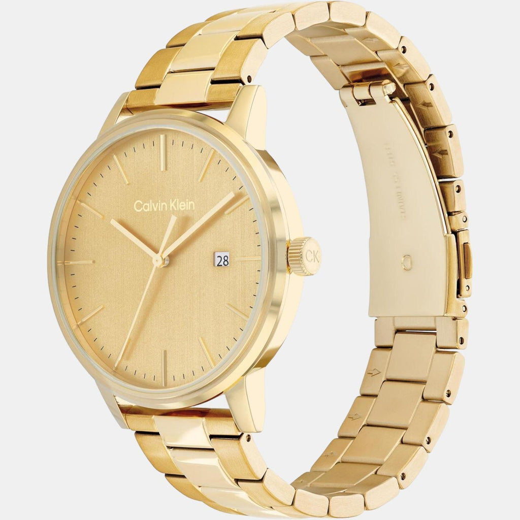Calvin Klein Men Round Gold watch