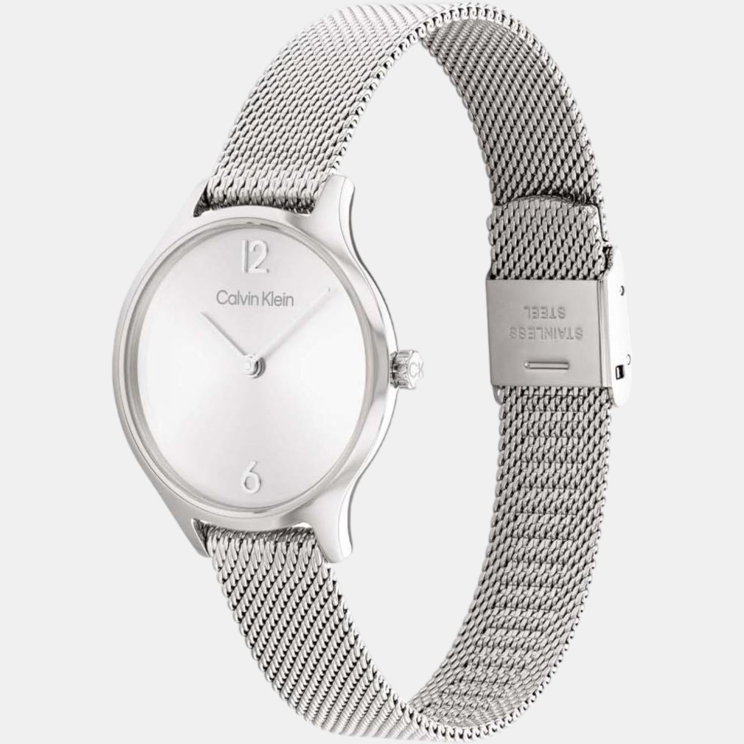 Calvin Klein Women Round Silver watch