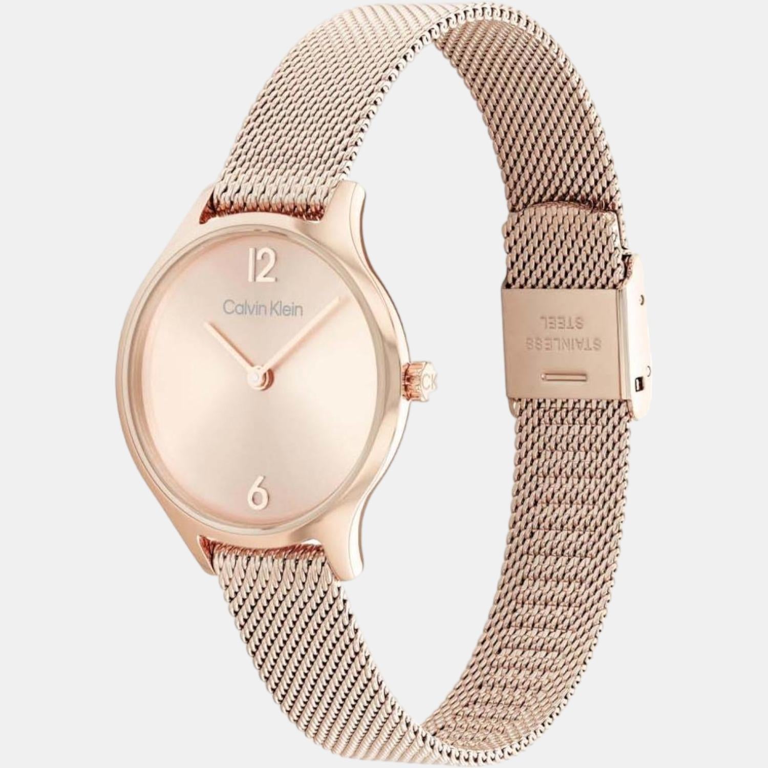 Calvin Klein Women Round Gold watch