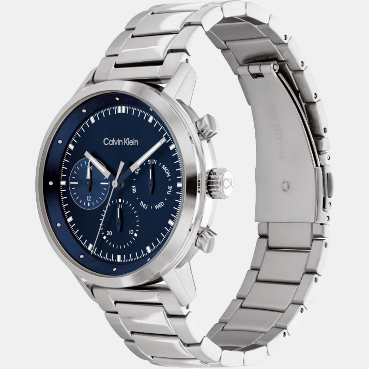 Calvin Klein Men Round Blue watch