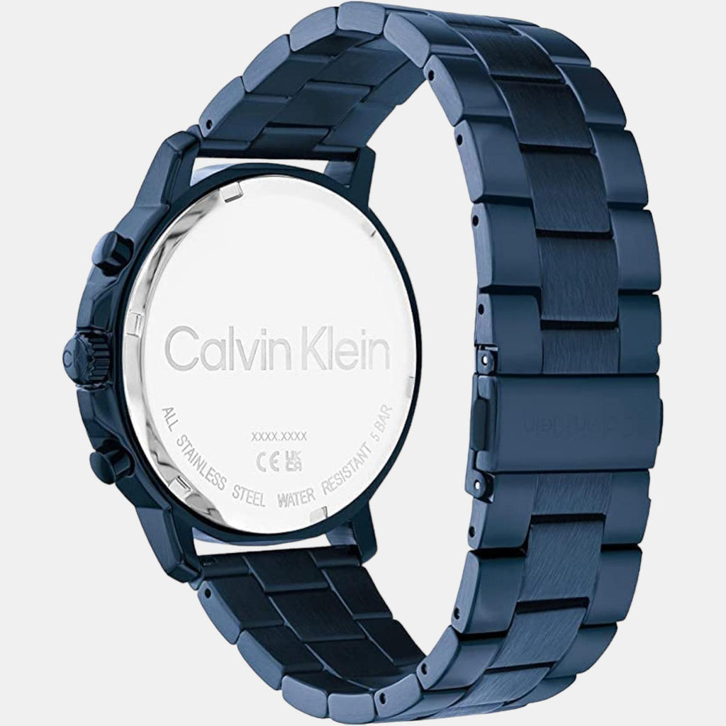 Calvin Klein Men Round Blue watch