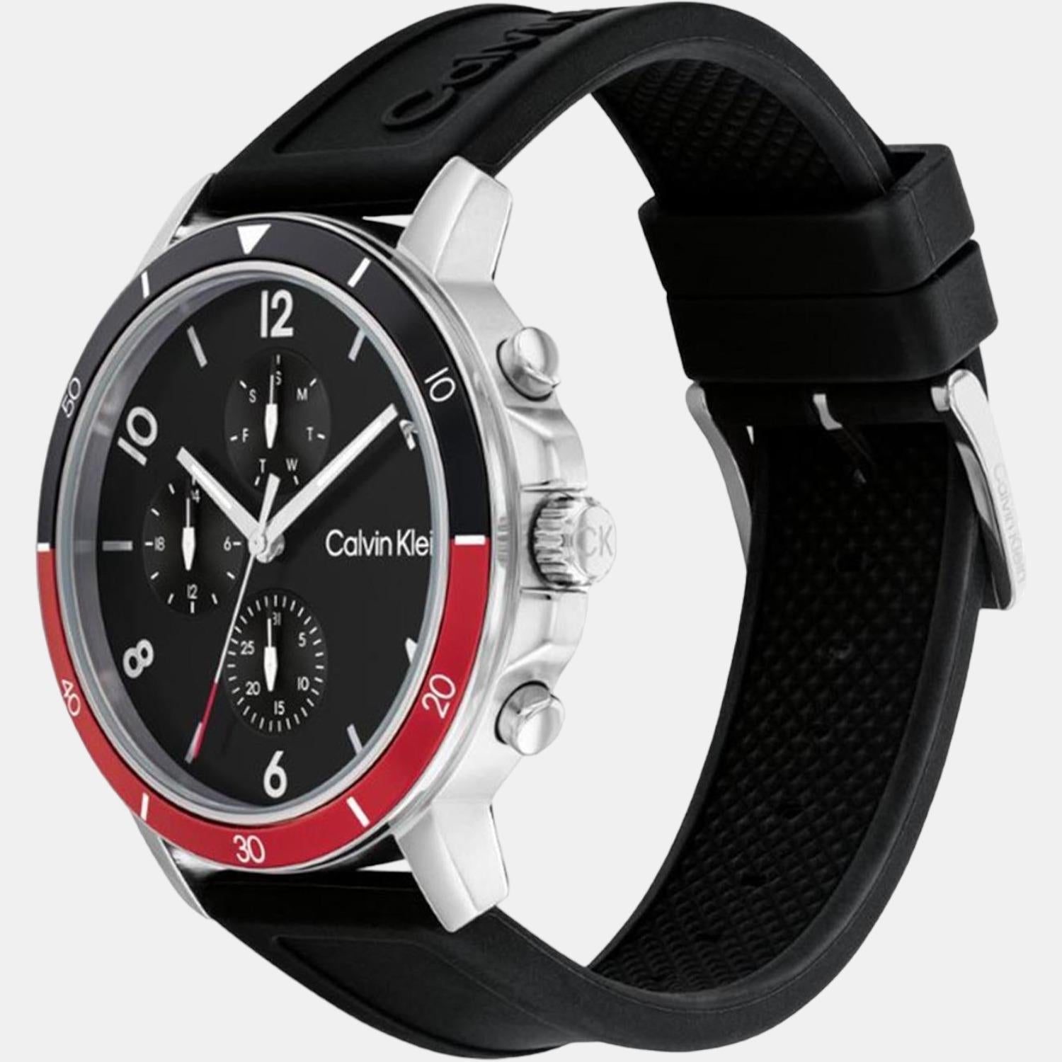 Calvin Klein Men Round Blue watch