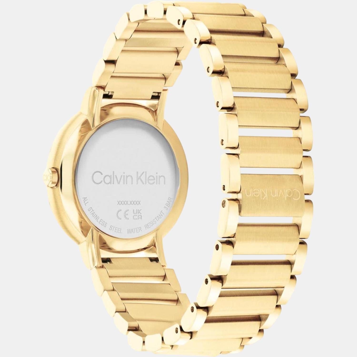 Calvin Klein Women Round Gold watch