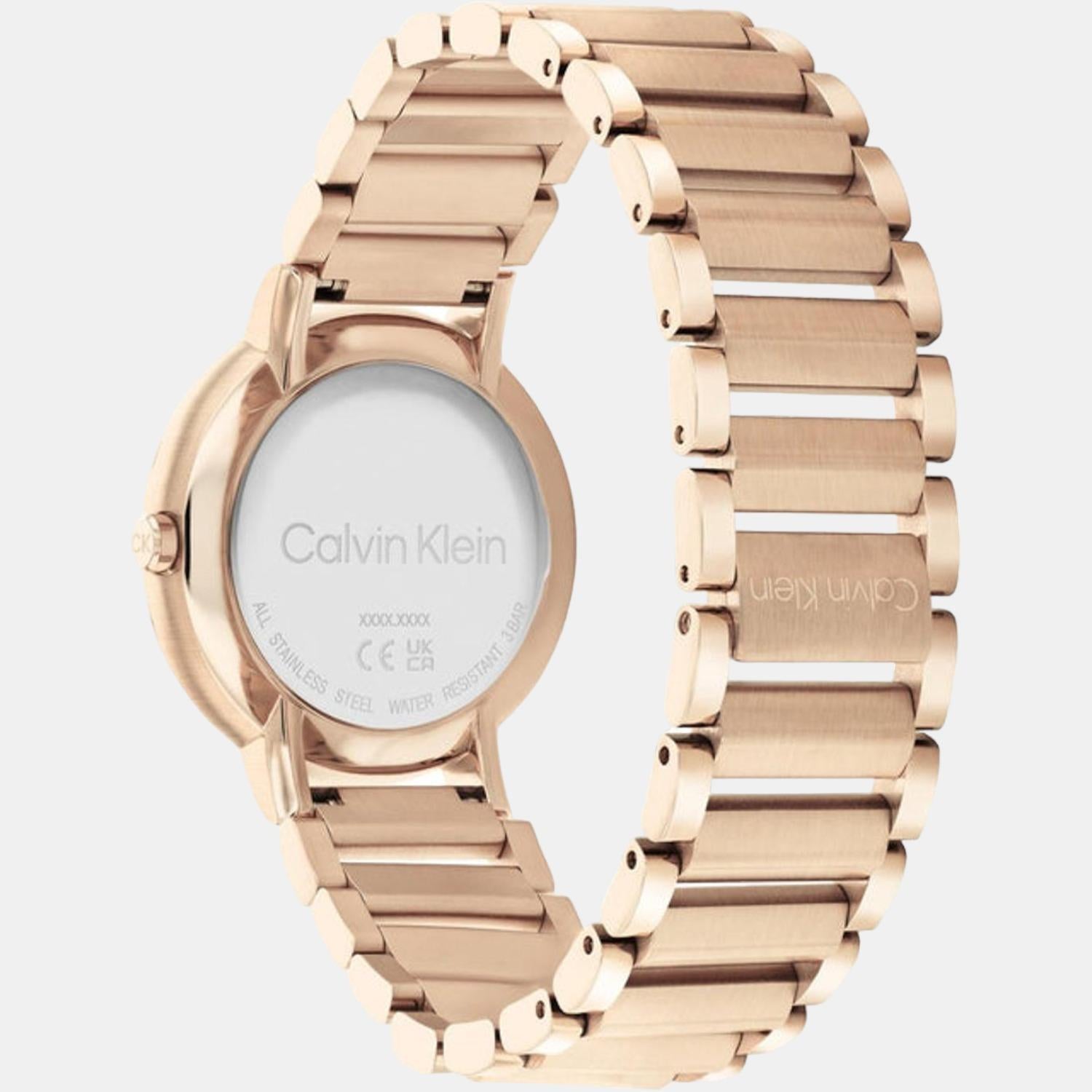 Calvin Klein Women Round Gold watch