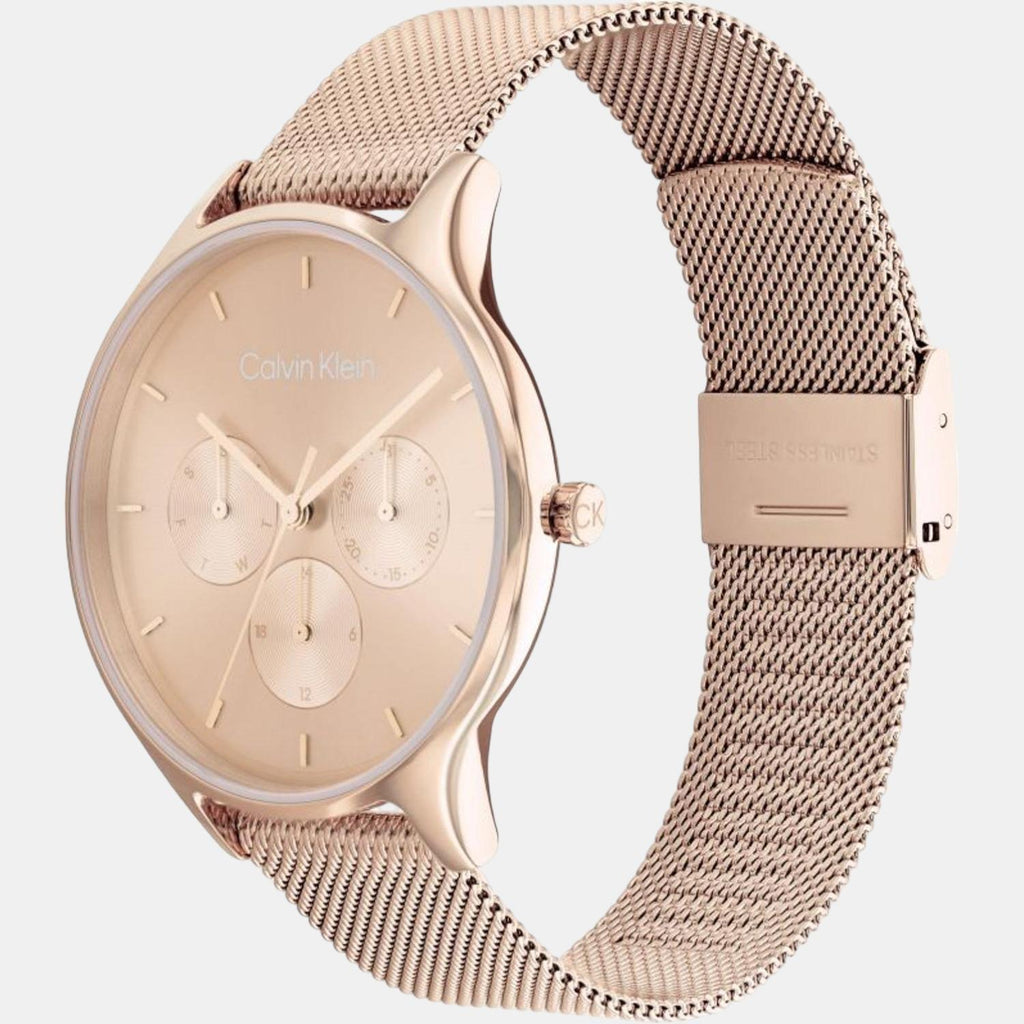 Calvin Klein Women Round Rose Gold watch