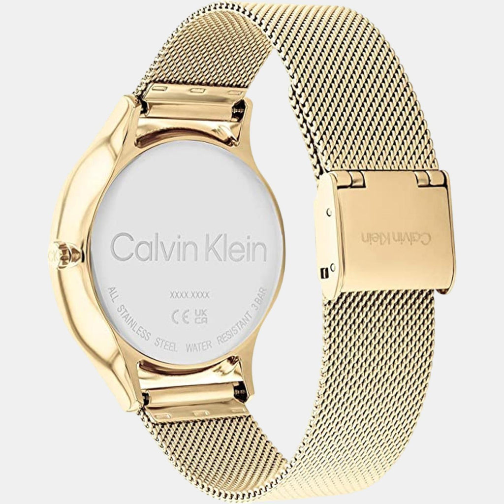 Calvin Klein Women Round Yellow watch