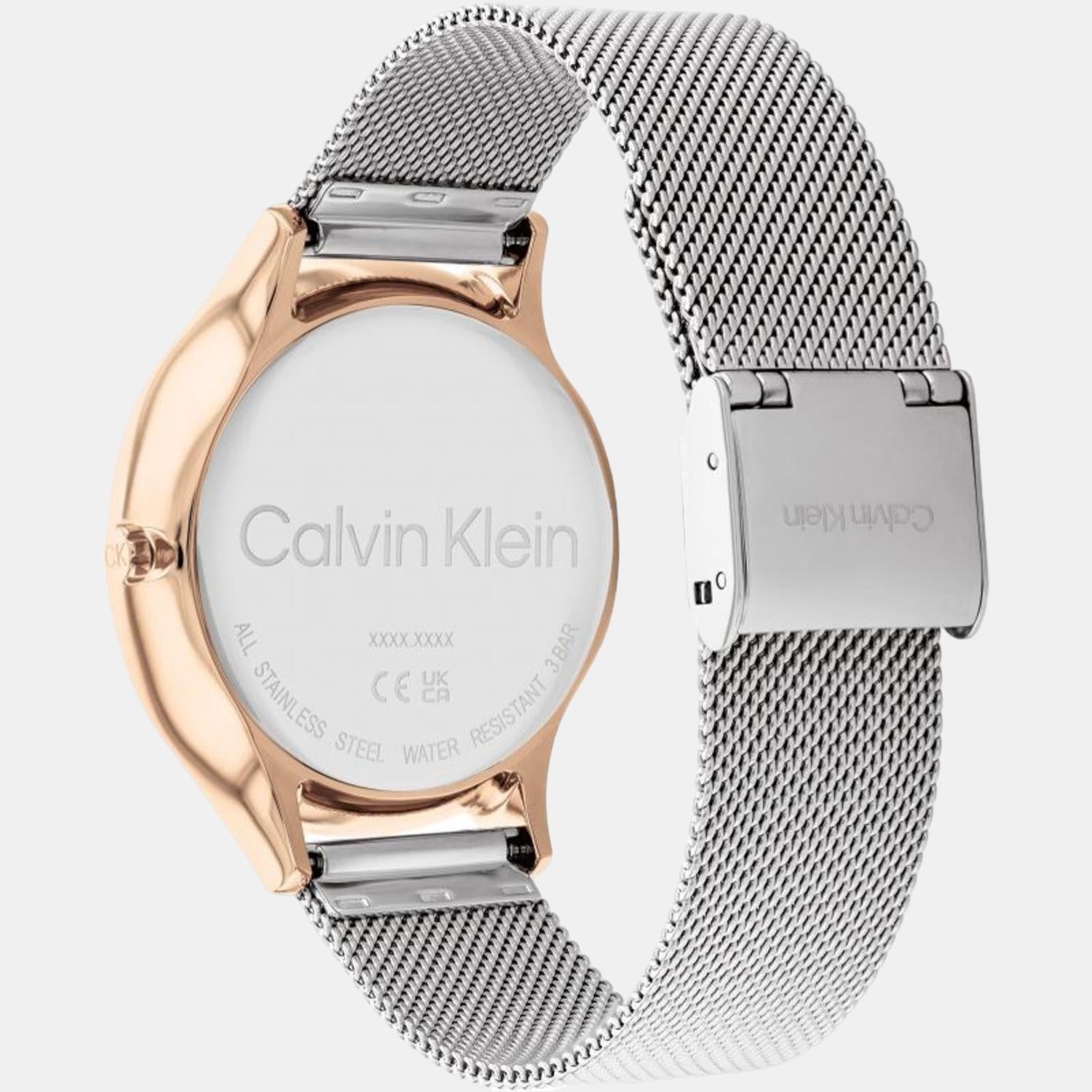 Calvin Klein Women Round Silver watch