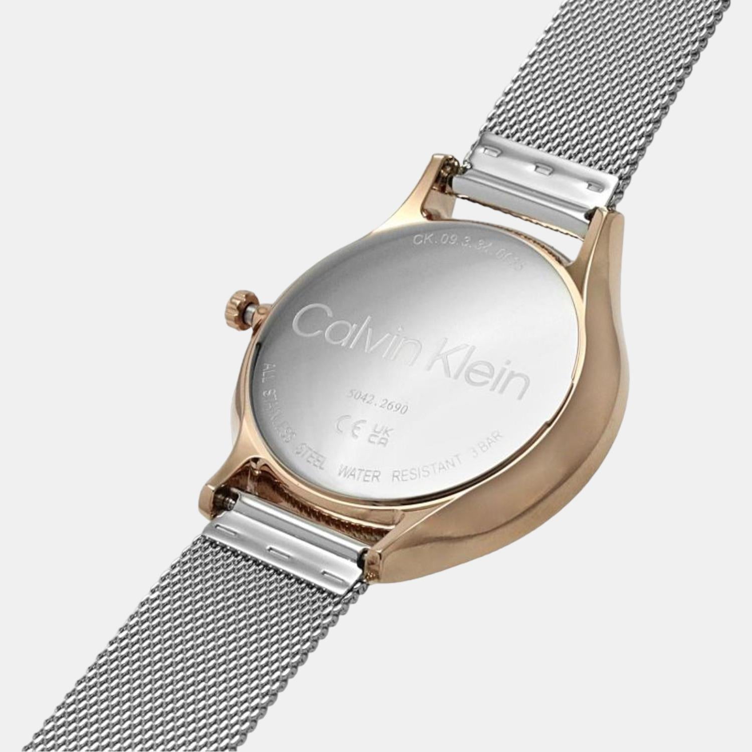 Calvin klein stainless hot sale steel back water resistant