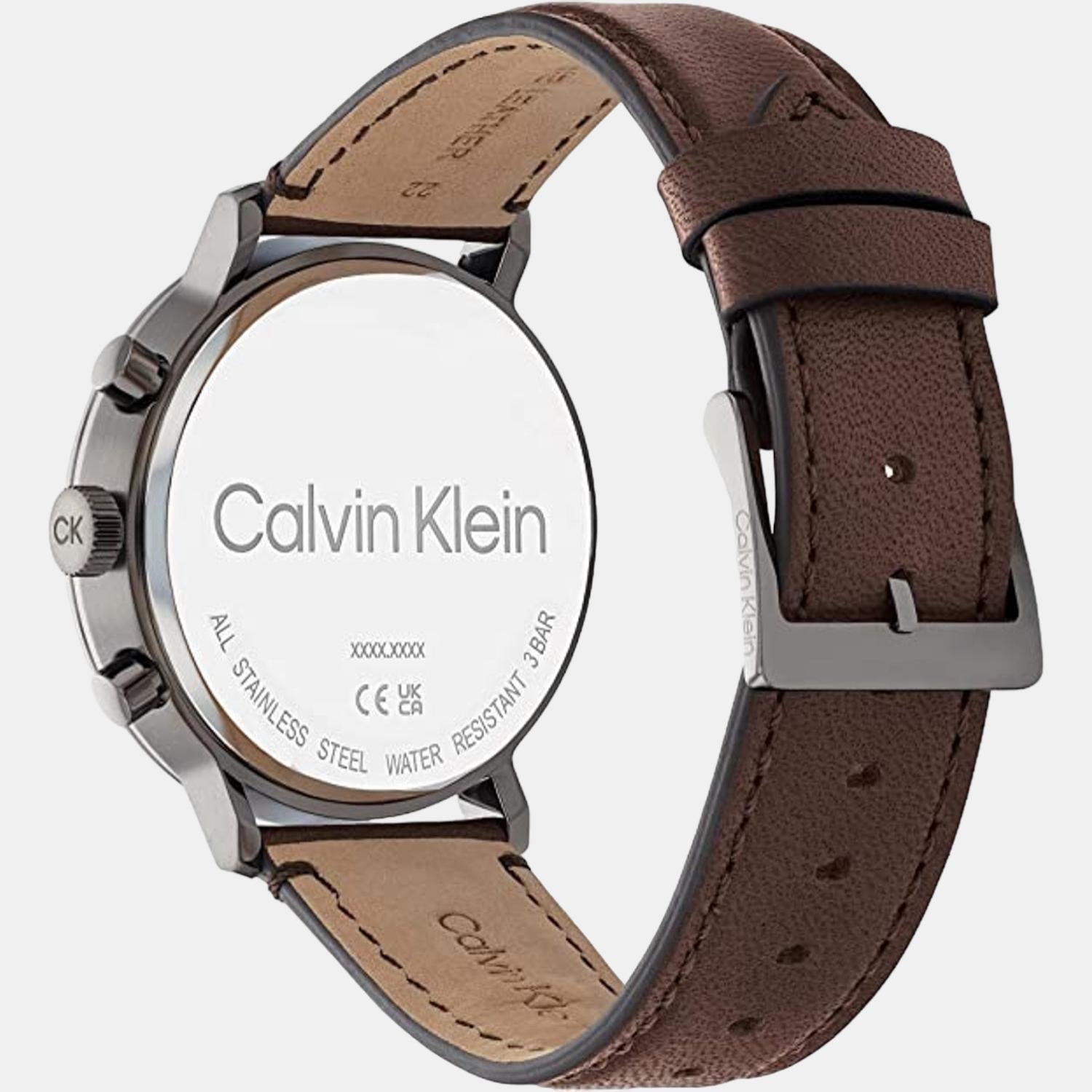 Calvin Klein Men Round Grey watch