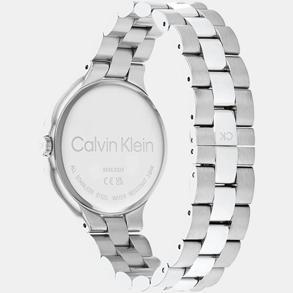 Calvin Klein Women Round Silver watch